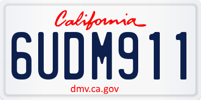 CA license plate 6UDM911