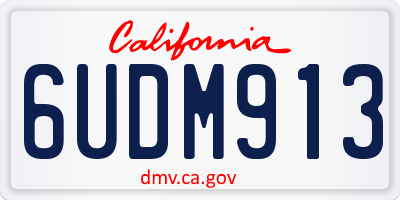 CA license plate 6UDM913