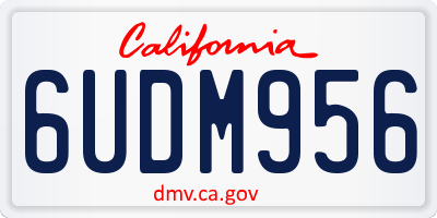 CA license plate 6UDM956
