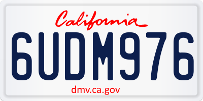 CA license plate 6UDM976