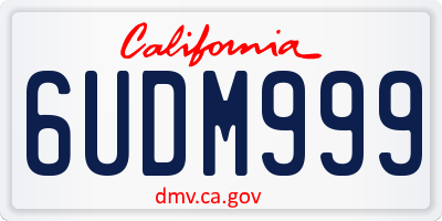 CA license plate 6UDM999