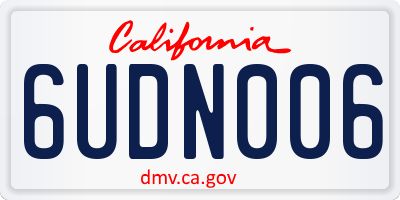 CA license plate 6UDN006