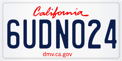CA license plate 6UDN024