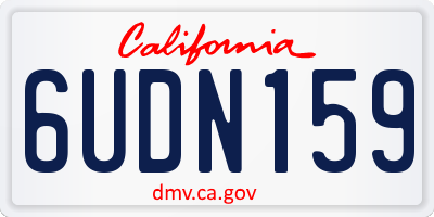 CA license plate 6UDN159