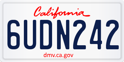 CA license plate 6UDN242