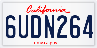 CA license plate 6UDN264