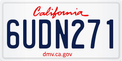 CA license plate 6UDN271