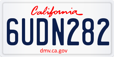 CA license plate 6UDN282