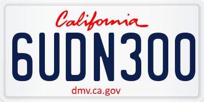CA license plate 6UDN300