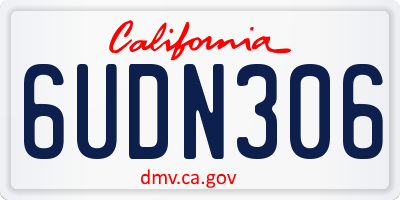 CA license plate 6UDN306