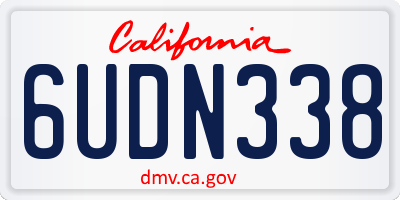 CA license plate 6UDN338