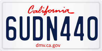 CA license plate 6UDN440