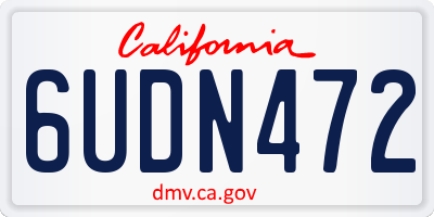 CA license plate 6UDN472