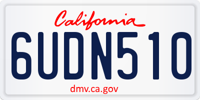 CA license plate 6UDN510