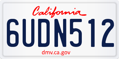 CA license plate 6UDN512
