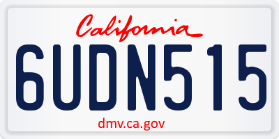CA license plate 6UDN515