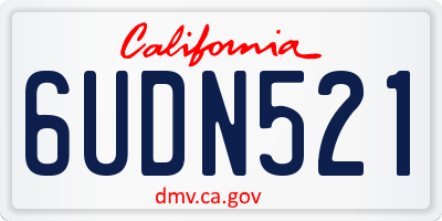 CA license plate 6UDN521