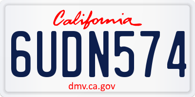 CA license plate 6UDN574