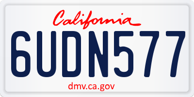 CA license plate 6UDN577