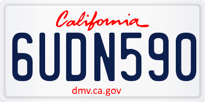 CA license plate 6UDN590
