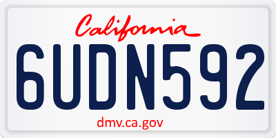 CA license plate 6UDN592