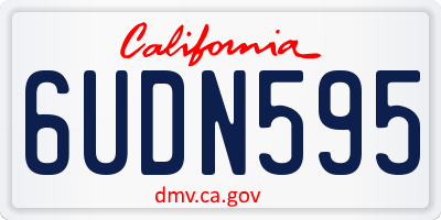 CA license plate 6UDN595