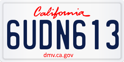 CA license plate 6UDN613