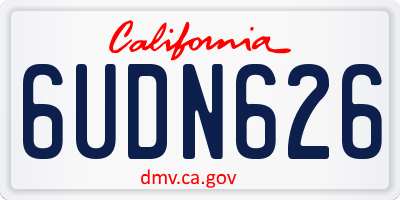 CA license plate 6UDN626