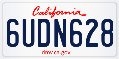 CA license plate 6UDN628