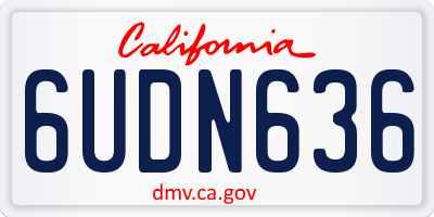 CA license plate 6UDN636