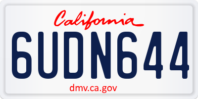 CA license plate 6UDN644
