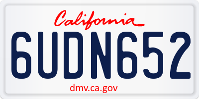 CA license plate 6UDN652