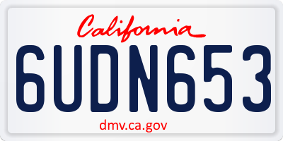 CA license plate 6UDN653