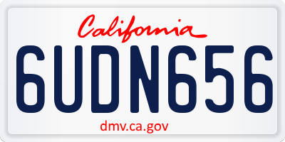 CA license plate 6UDN656