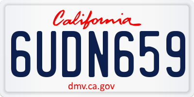 CA license plate 6UDN659