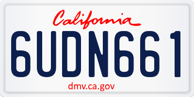 CA license plate 6UDN661