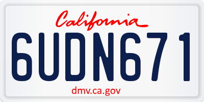 CA license plate 6UDN671
