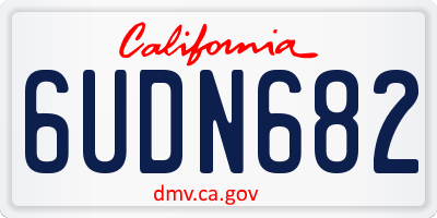 CA license plate 6UDN682