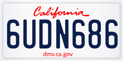 CA license plate 6UDN686