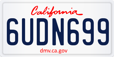 CA license plate 6UDN699