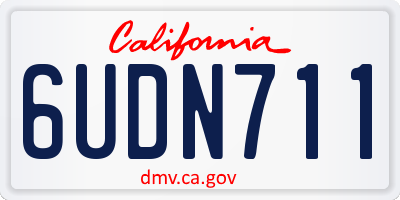 CA license plate 6UDN711