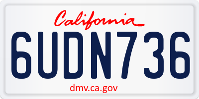 CA license plate 6UDN736