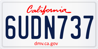 CA license plate 6UDN737