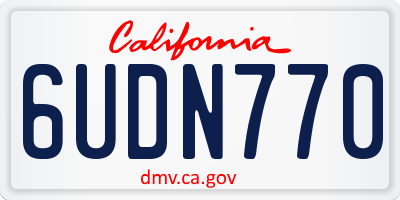 CA license plate 6UDN770