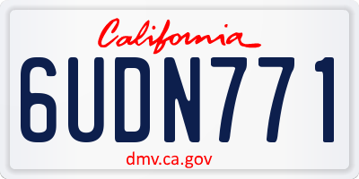 CA license plate 6UDN771