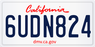 CA license plate 6UDN824