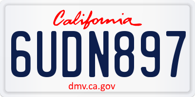 CA license plate 6UDN897