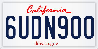 CA license plate 6UDN900