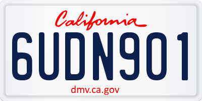 CA license plate 6UDN901