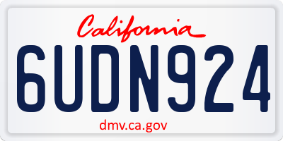 CA license plate 6UDN924